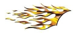 CLOSEOUT-large side flames sticker right side