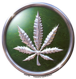 chrome leaf sticker