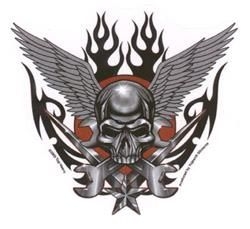 iron wrench skull sticker