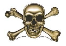 mike's skull sticker