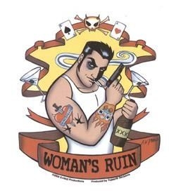 woman's ruin sticker