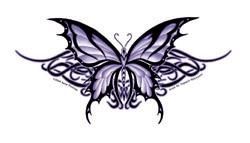 nene dragon tribal butterfly sticker