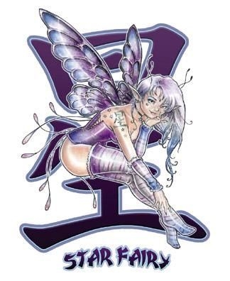 Kanji Star Fairy Sticker