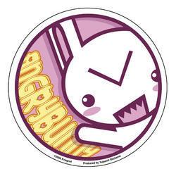 Round Angry Bunny Sticker