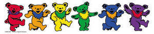 rainbow dancing bears sticker