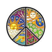 dan morris peace symbol sticker