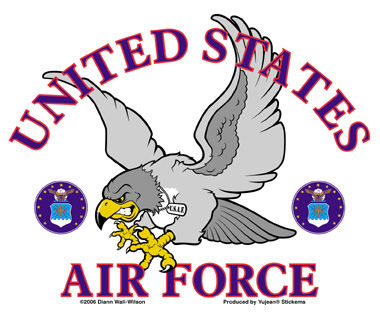 air force military mascot sticker