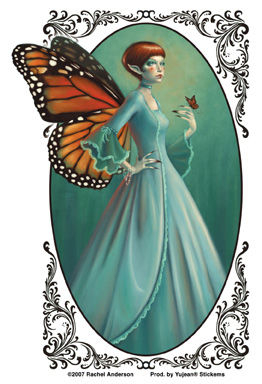 monarch butterfly fairy sticker