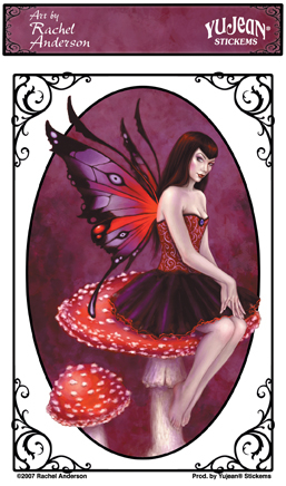 amanita muscaria fairy sticker