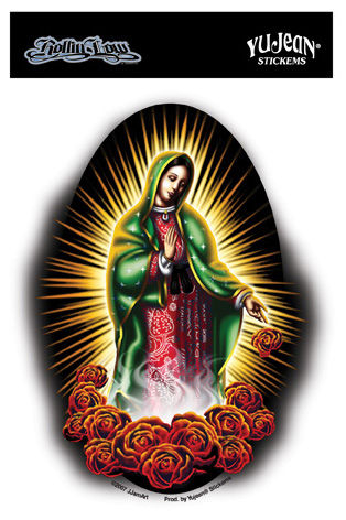 Glowing Virgin De Guadalupe Sticker