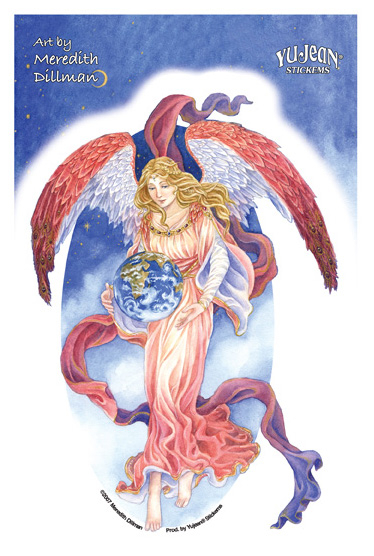 peace on earth angel sticker