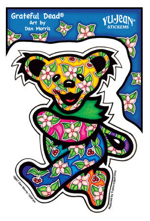 tropical Grateful Dead dancing bear sticker