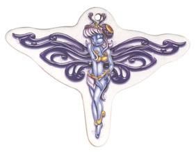 Closeout-dragonfly girl air freshener-Virtually scentless