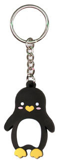 penguin rubber key chain