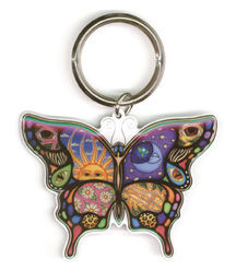 dan morris celestial day/night butterfly metal keychain