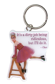 dirty job metal keychain