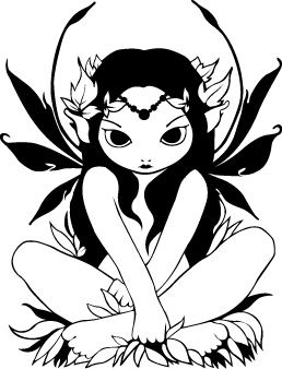 jasmine's allura fairy rub-on sticker