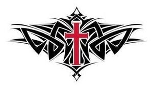 Tribal Cross Sticker