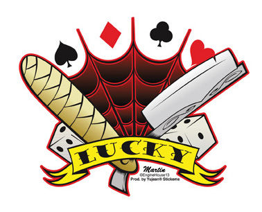 lucky tattoo sticker