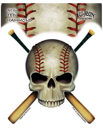 Skull Baseball Tattoo