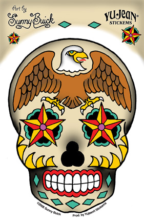 Tattoo Sugar Skull, stars, candy skull tattoo. Tattoo Sugar Skull, stars,