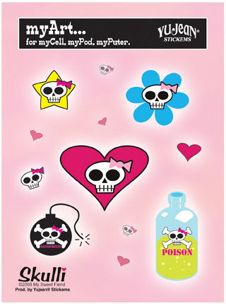Skulli Mini-sticker Multi-pak
