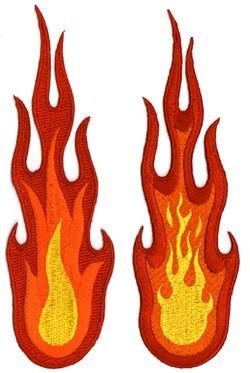 lg flame patch, assorted