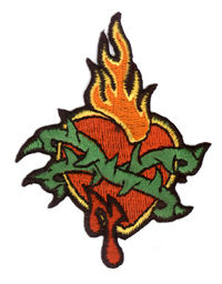 Flaming heart patch