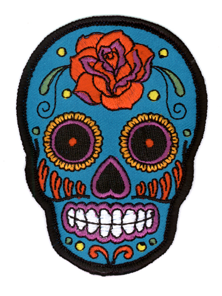 day of the dead skull tattoo designs. Sugar Skull Tattoo Patch