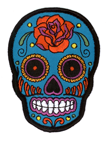 Sunny Buick Rose Sugar Skull Tattoo Patch