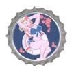 BAWIDAMANN ss naughty retro pin-up button