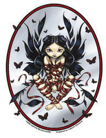 Jasmine's Dark Ribbon Fairy Sticker | Stickers-Window