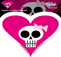 My Sweet Fiend Girly Skull Sticker