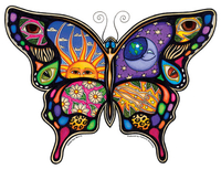 Large Night/Day Butterfly sticker