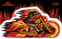 Hot Leathers Flaming Motorcycle Sticker