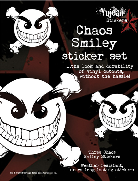 White Chaos Smiley Sticker Set | Smiley Face!!