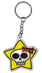 Star Skulli Rubber Keychain