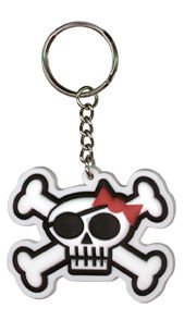 Skulli Pirate Rubber Keychain