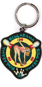 Kirsten Easthope Bowlarama Retro Pinup Metal Keyring | Kirsten Easthope