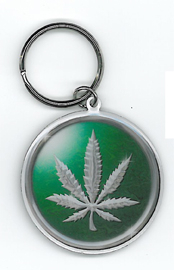 Chrome Leaf Key Ring | Keychains