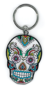 Sunny Buick Lace Sugar Skull Metal Keychain | CLEARANCE!!