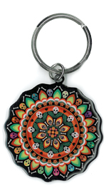 Evilkid Day of the Dead Mandala keyring | Sugar Skulls