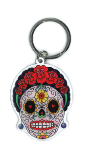 Sunny Buick Calavera Frida Keyring | Day of the Dead Wallets, Key Chains, & Metal Signs!