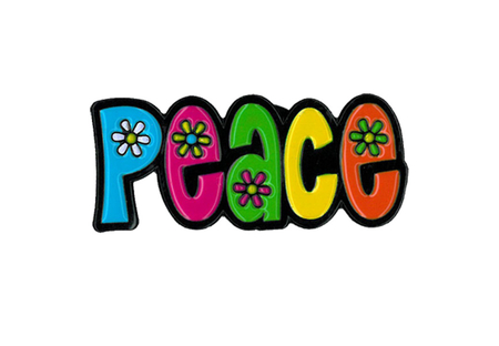 PEACE w/ Flowers Enamel Pin | New Stuff, 2020