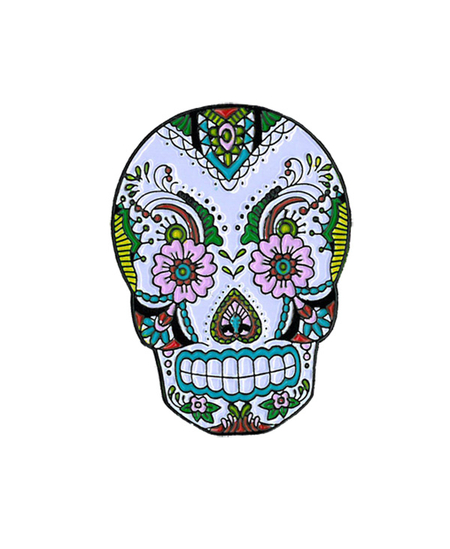 Sunny Buick Lace Skull Enamel Pin | Sunny Buick
