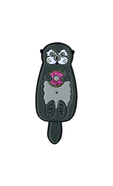 Cali Otter with Donut Enamel Pin | Cali