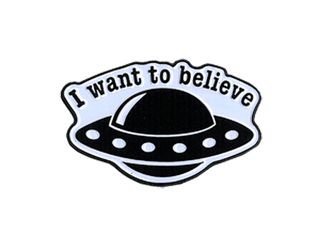 Believe Spaceship Enamel Pin | Aliens