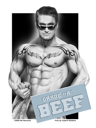 Ted Hammond Grade A Beef Pin-Up Sticker