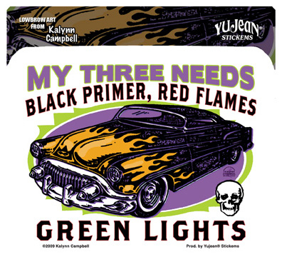 My Three Needs Sticker | Custom Car Culture