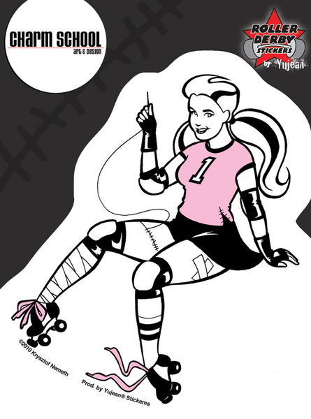 Krysztof Nemeth Stitches Roller Derby Sticker